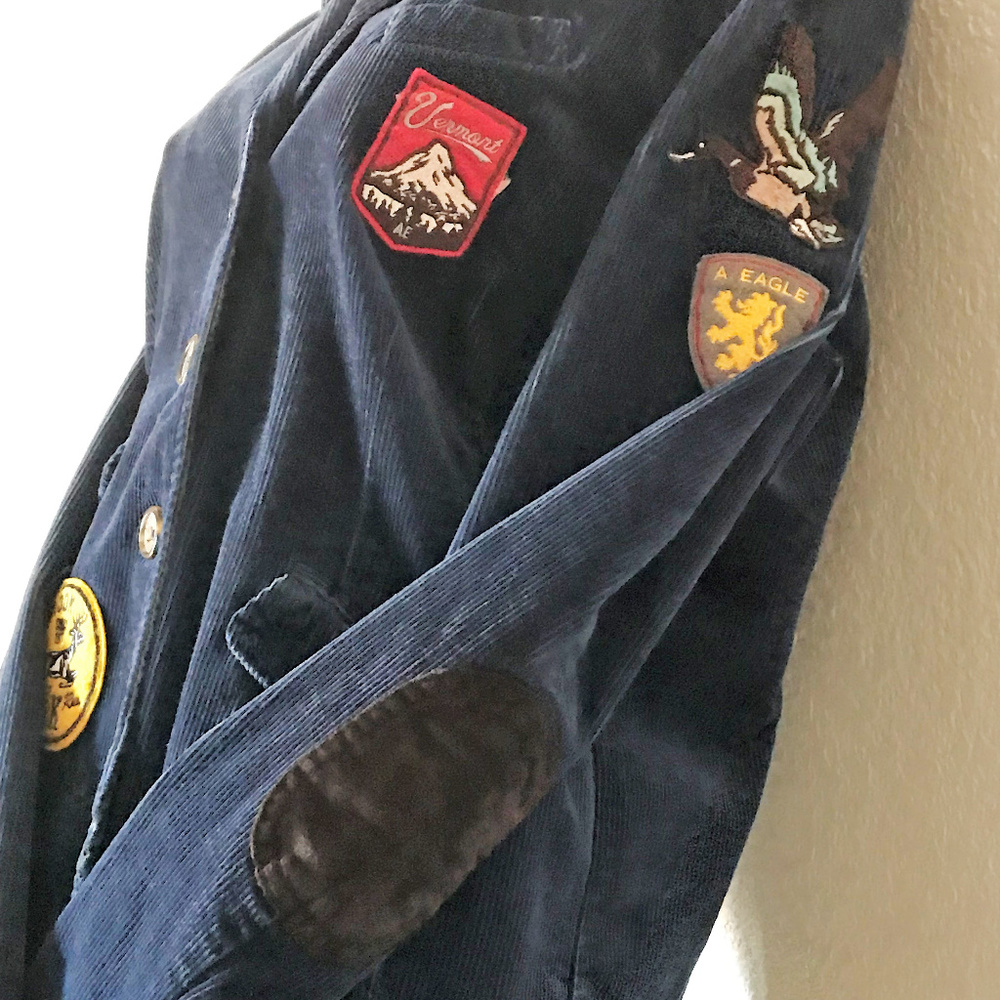 SOLD AMERICAN EAGLE OUTFITTER NAVY CORDUROY JACKET - Picture 3 of 8